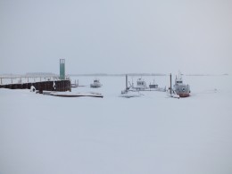 Северная Сосьва местный флот на зимовке