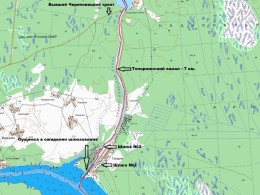 Топорнинский канал на карте