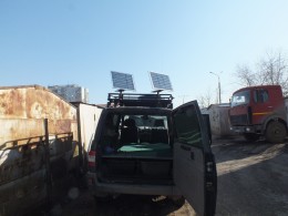 Две солнечные панели на УАЗ Патриот