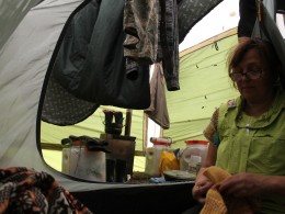 3-х местная палатка Alaska Wind 3 в шатре.